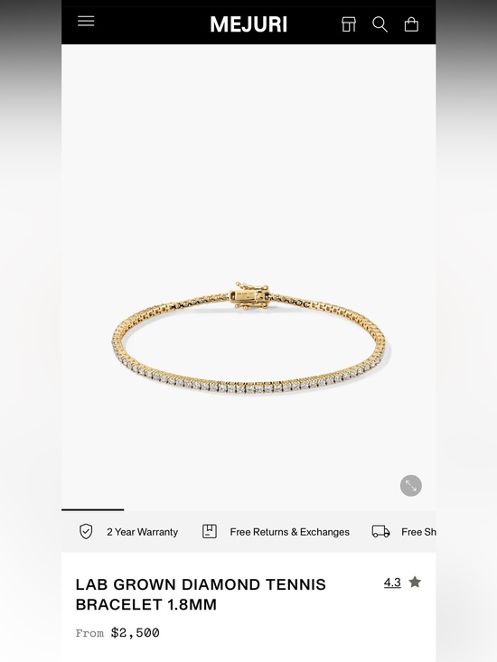 Mejuri Jewelry - Mejuri Gold Diamond Tennis Bracelet